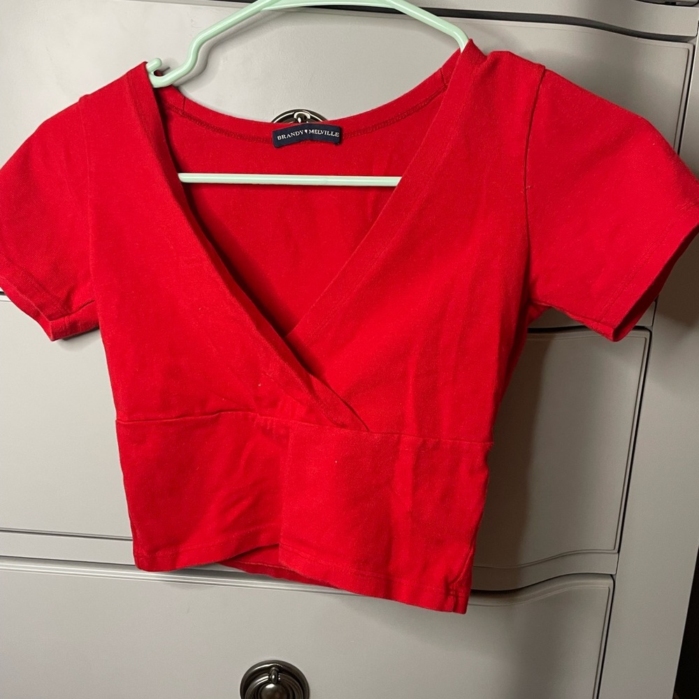 Cute brandy cross red top
